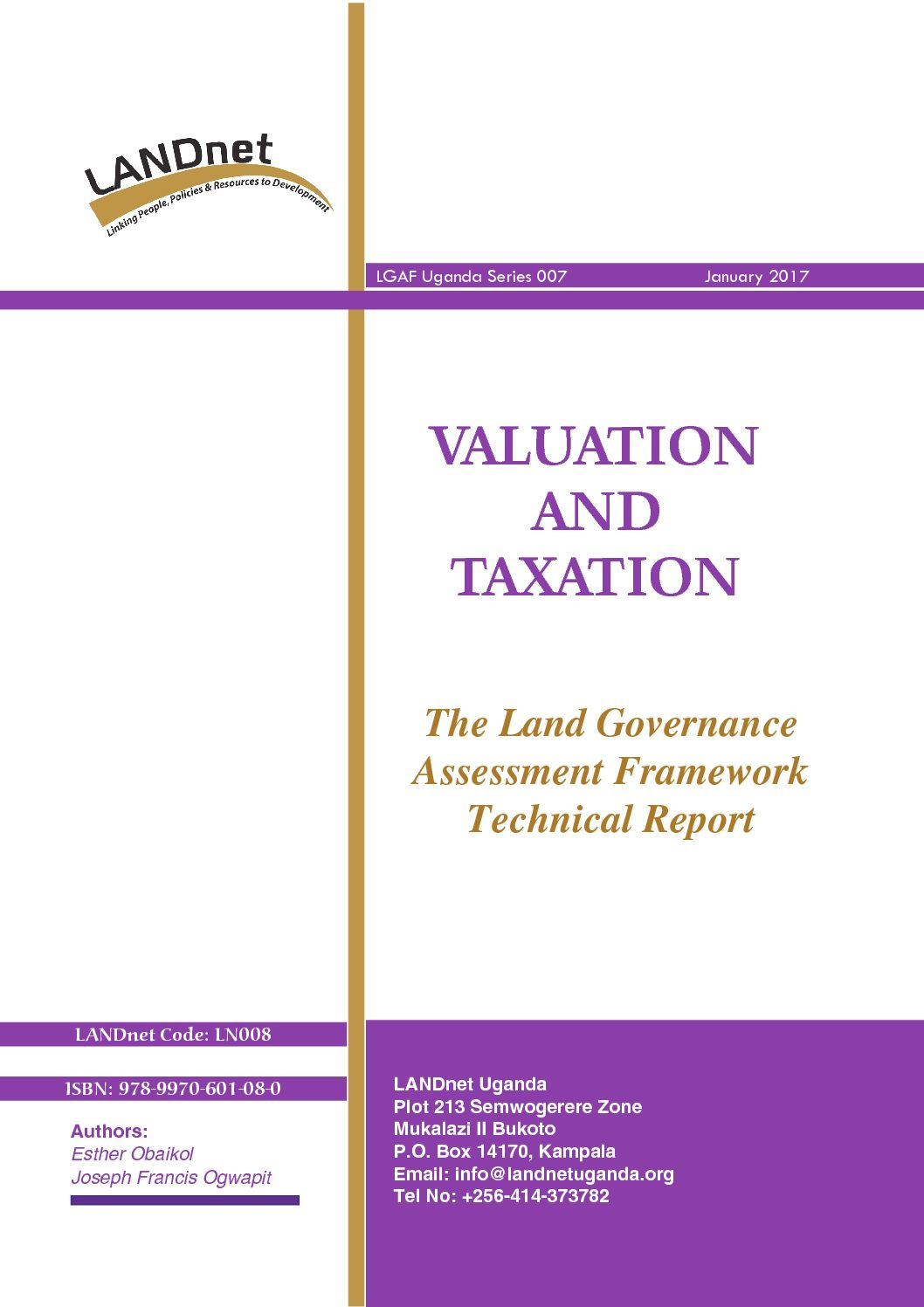 Valuation and Taxation